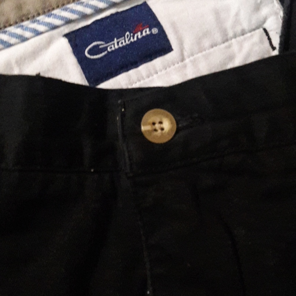 Black Shorts 38 pleated 4 pocket cotton